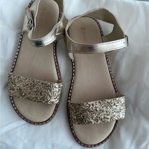 Shimmering Gold Kids Sandals